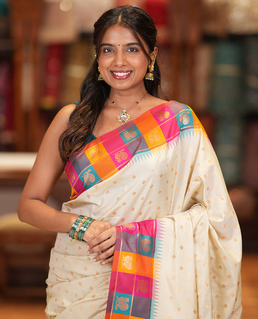 Light Chikku Soft Silk Saree