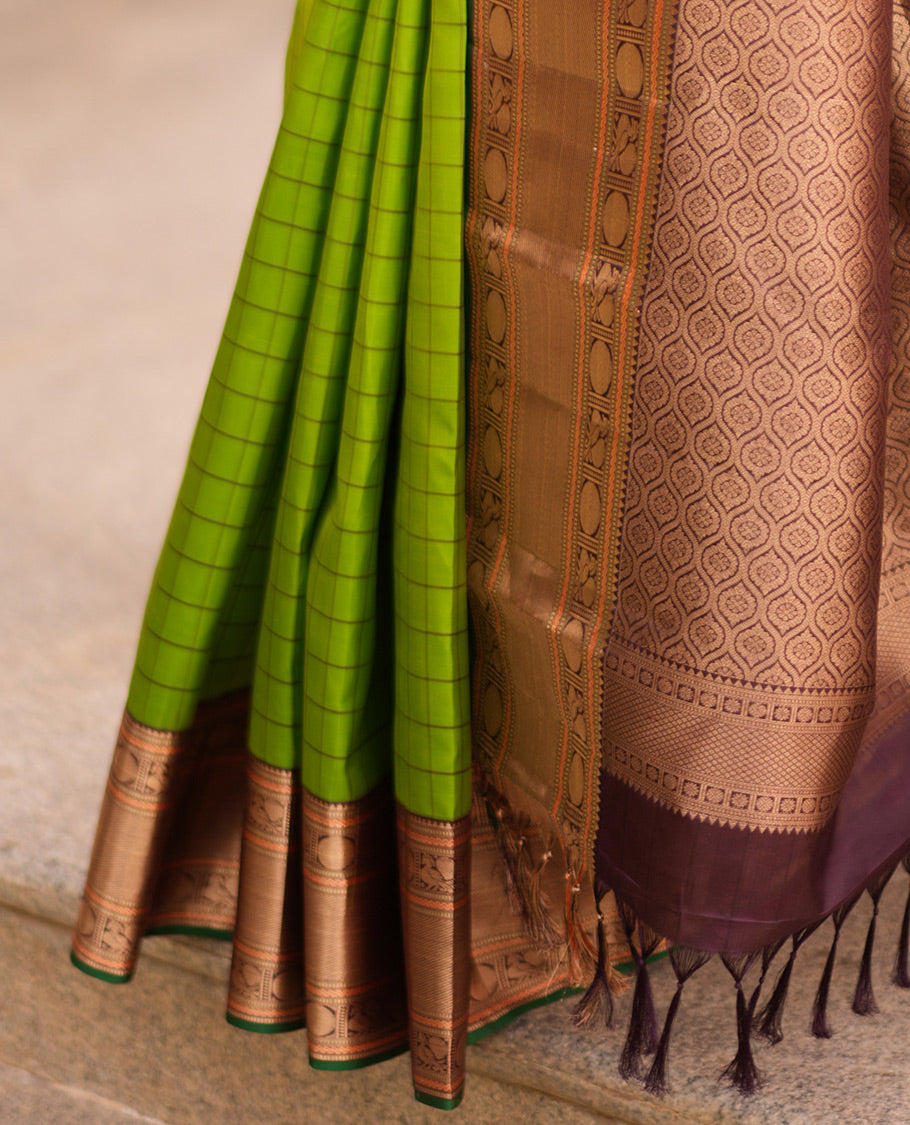 Ally Green Vasundhara Silk Saree