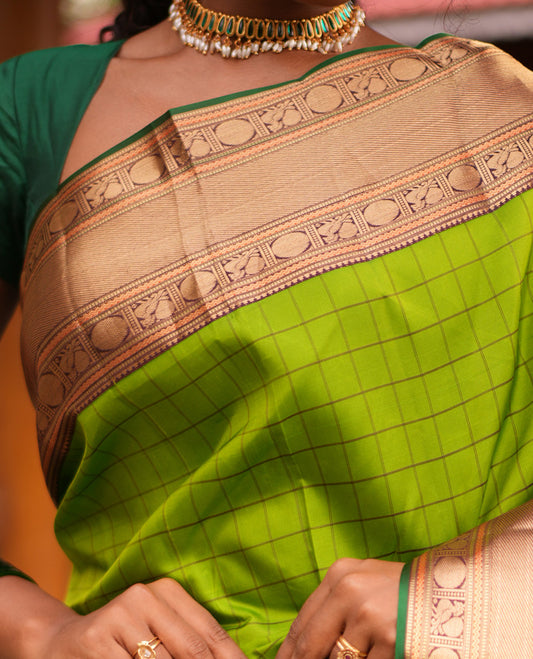 Ally Green Vasundhara Silk Saree