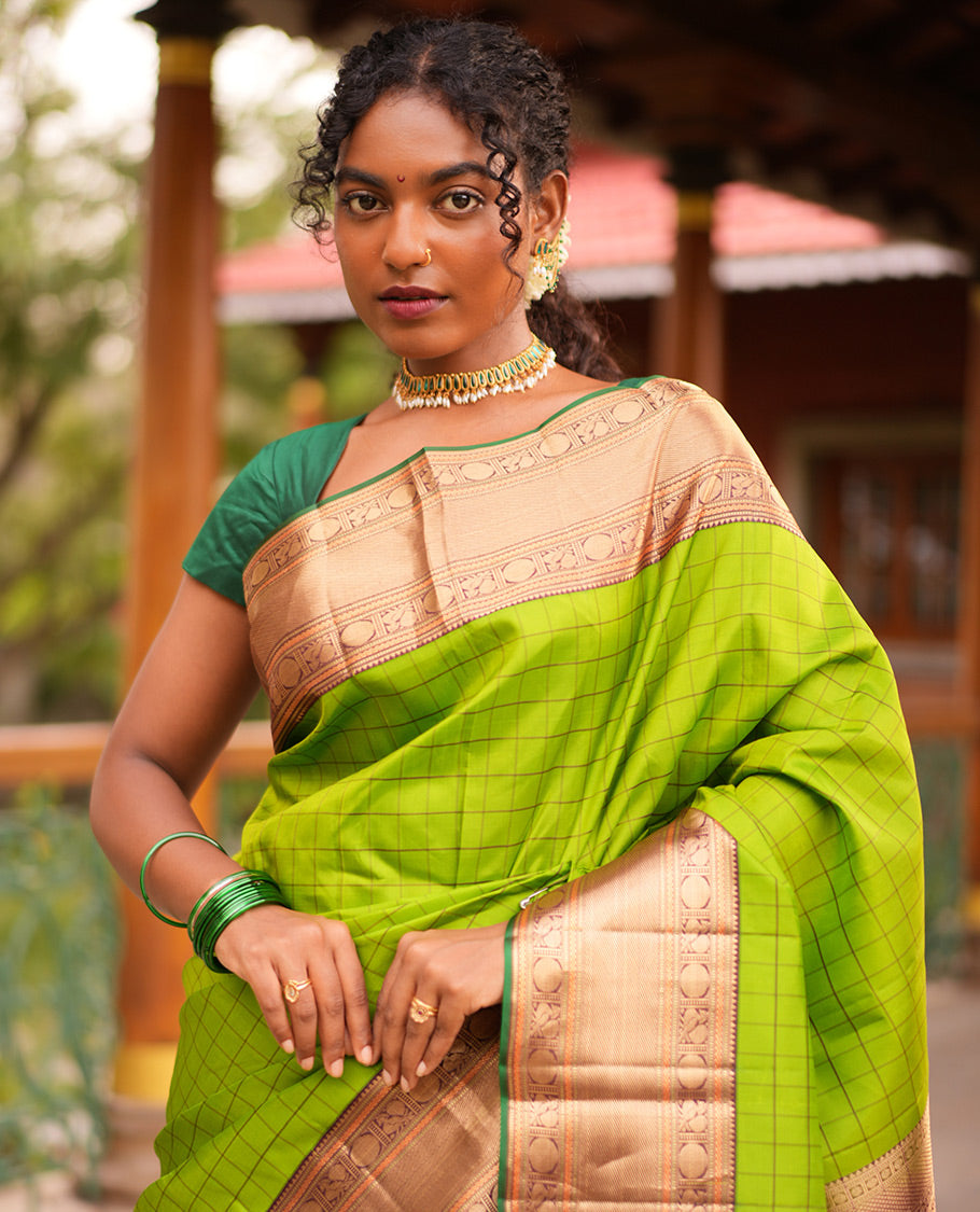 Ally Green Vasundhara Silk Saree