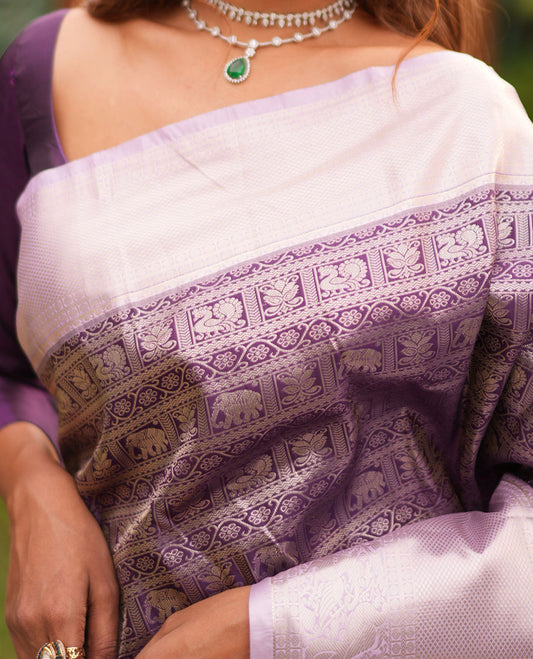 Purple-Lavender Budget Silk Saree