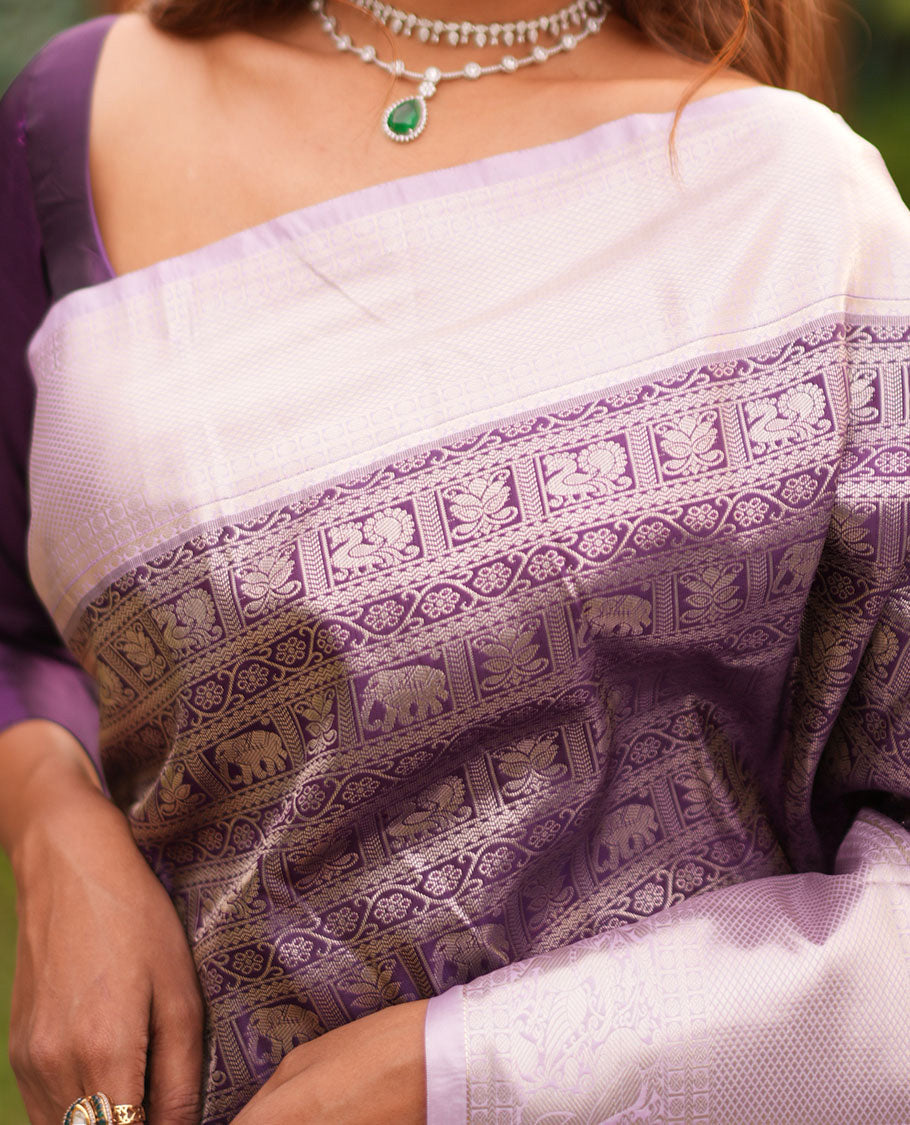 Purple-Lavender Budget Silk Saree