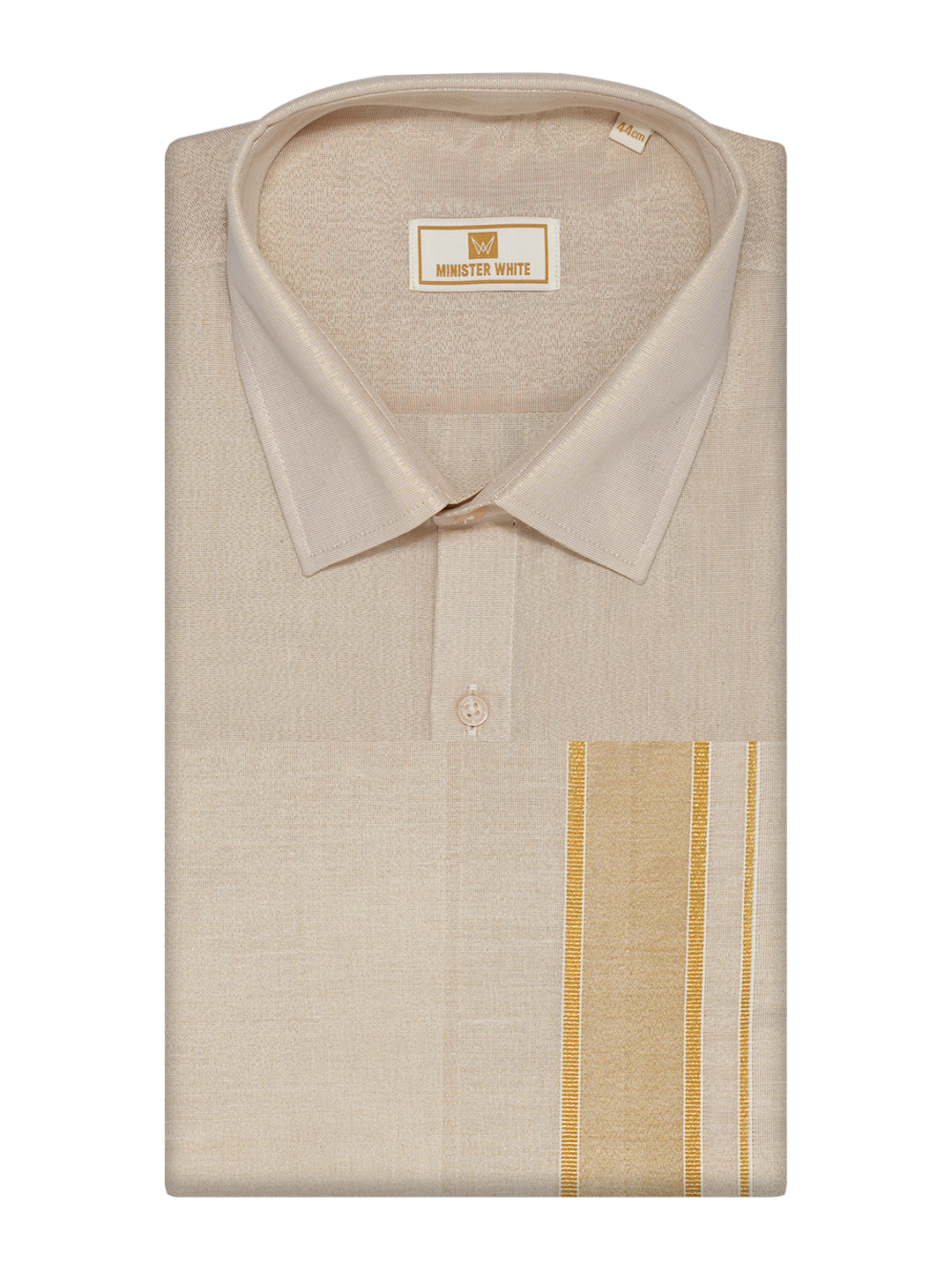 Mens Tissue Gold Colour Dhoti Shirt Wedding Combo Maverick