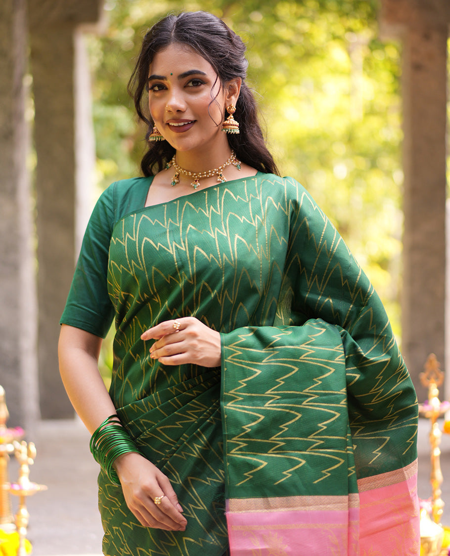 Green Vasundhara Saree