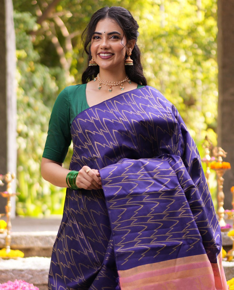 Blue Vasundhara Silk
