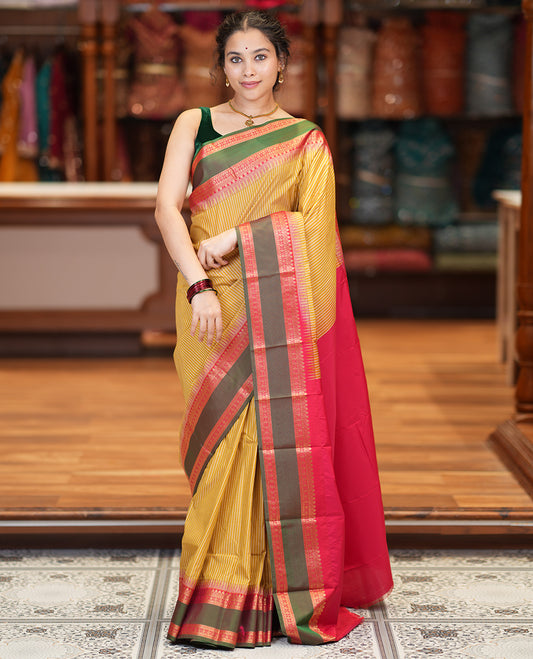 Yellow Art Tussar Saree