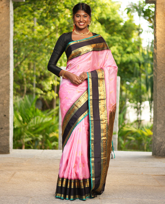 Pink and Navapalam Vasundhara Silk Saree