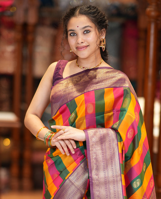 Purple Semi Soft Silk
