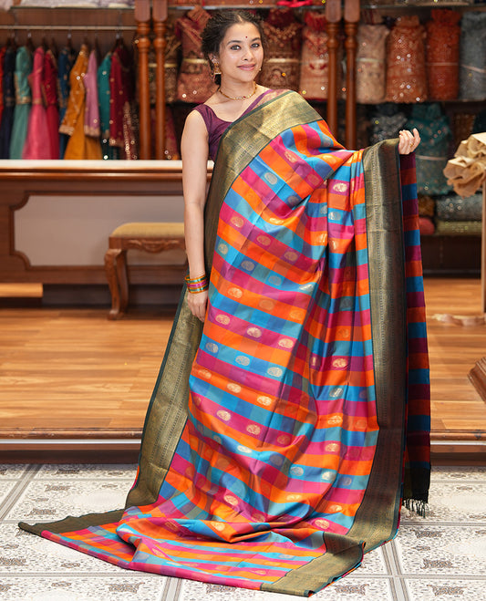 Bottle Green Semi Soft Silk
