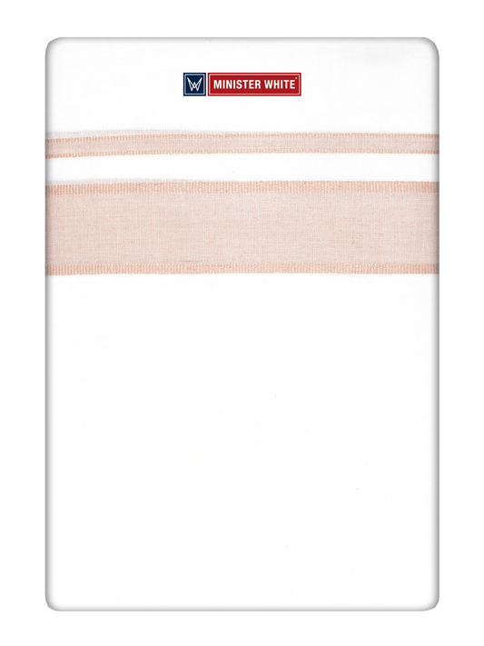 Mens Cotton White Double Layered Dhoti with Sandal Fancy Kara - Empuran