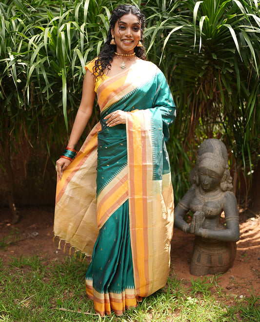 Green Butta Vasundhara Lite Silk Mix Saree
