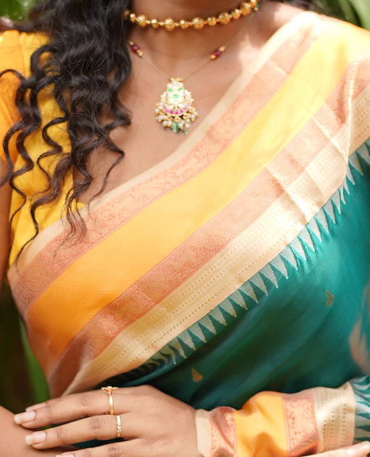 Green Butta Vasundhara Lite Silk Mix Saree