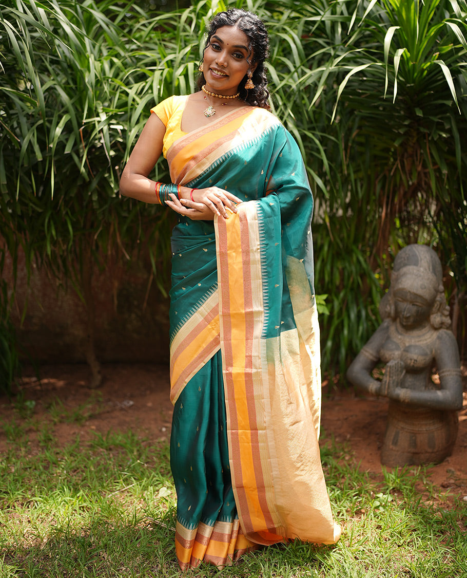 Green Butta Vasundhara Lite Silk Mix Saree