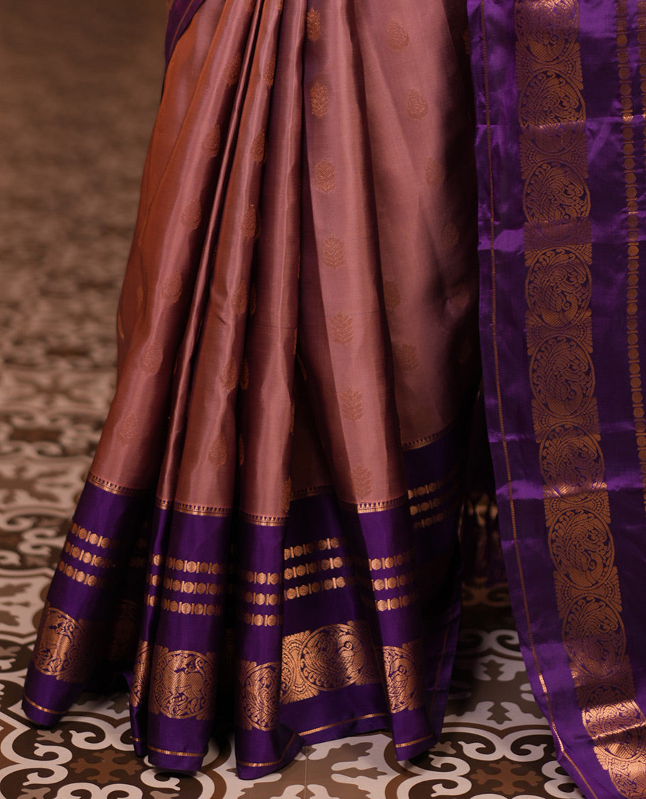 Onion Pink-Violet Vasundhara Lite Silk Mix Saree