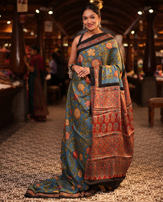 Blue Modal Silk Saree