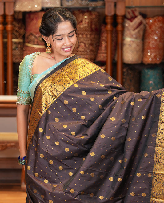 Coffee Brown Budget Silk Saree