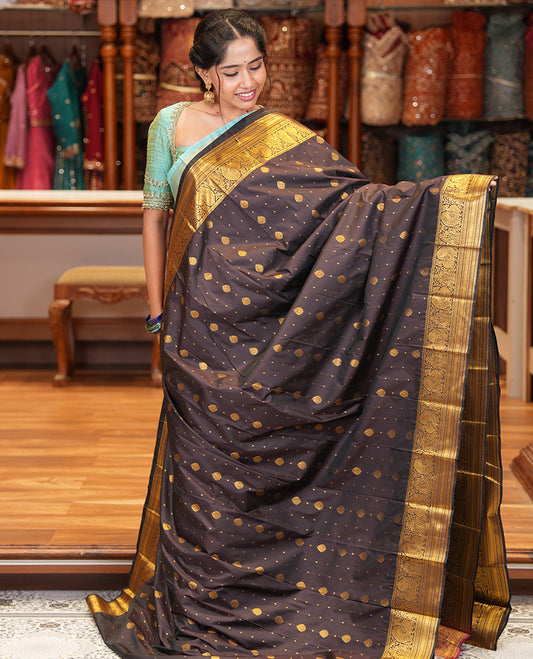 Coffee Brown Budget Silk Saree
