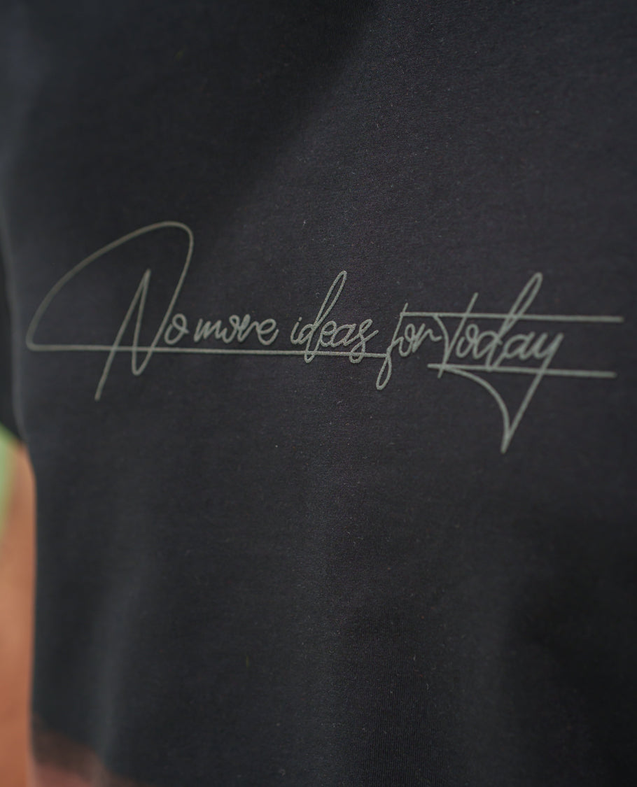 Black Cotton-Blended Ombre-Dyed T-Shirt Comes with Typographic Print, Crew Neck, Half Sleeves, Slim Fit, and Regular Length
