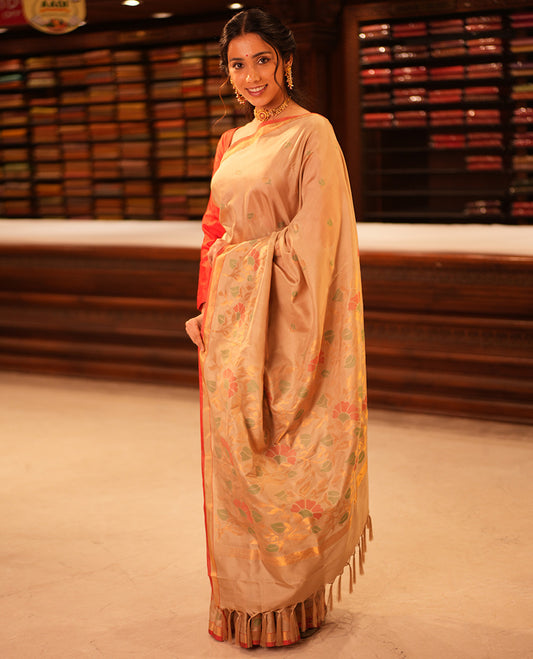 Light Gold Uppada Silk