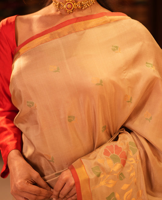 Light Gold Uppada Silk