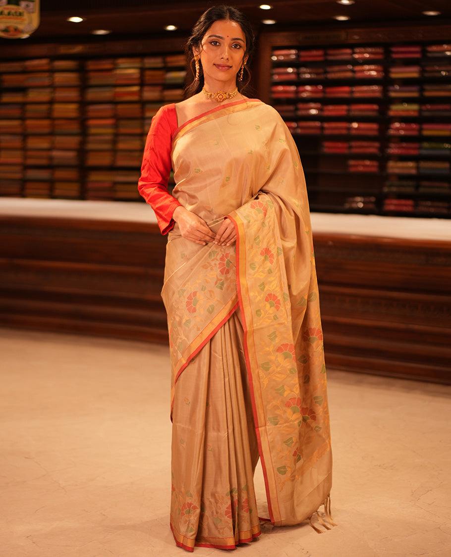 Light Gold Uppada Silk