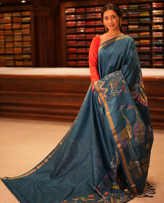 Blue Uppada Silk