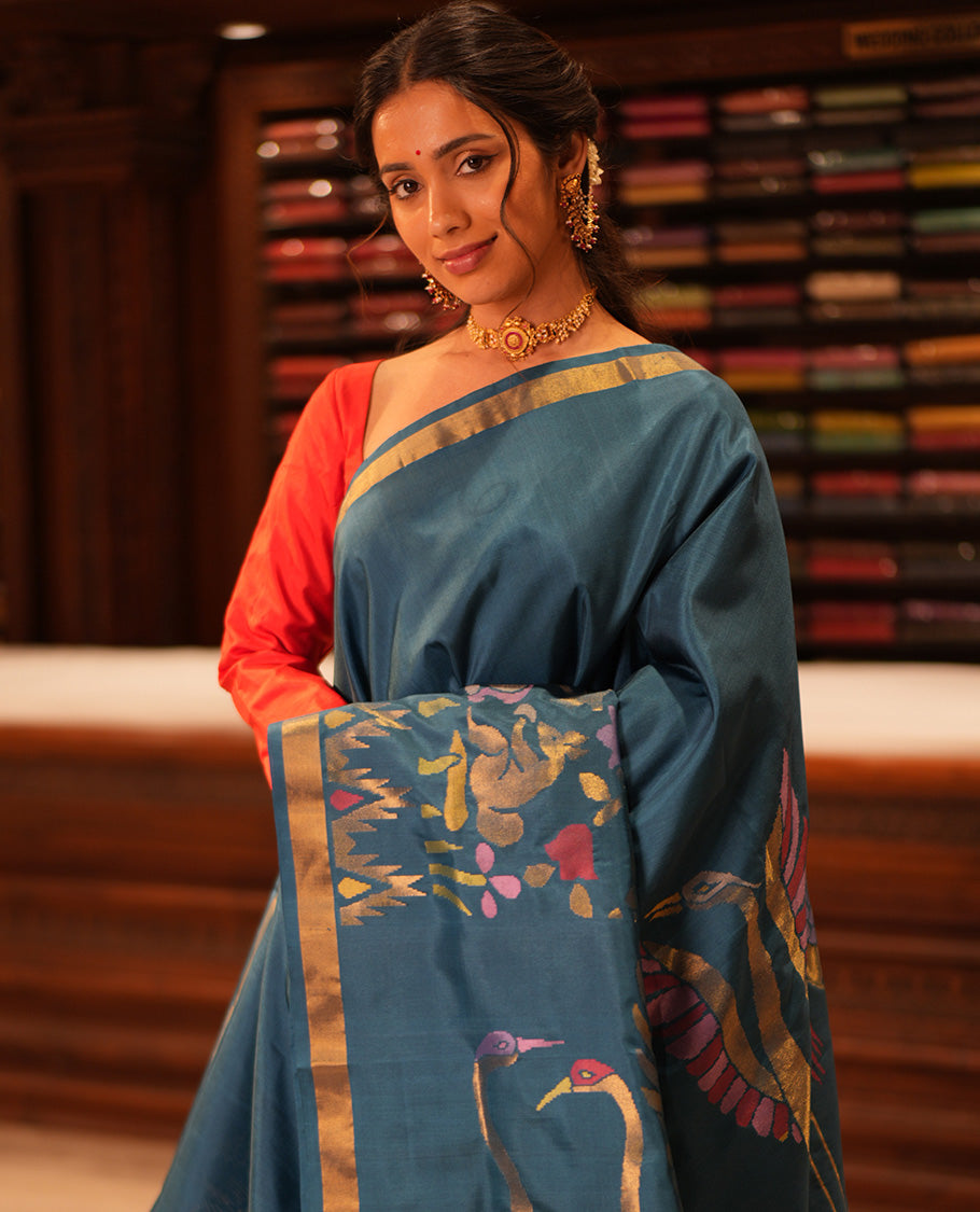 Blue Uppada Silk