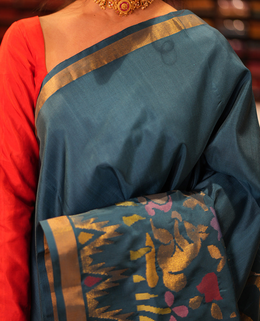 Blue Uppada Silk