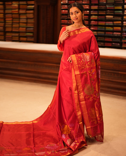 Red Uppada Silk Saree