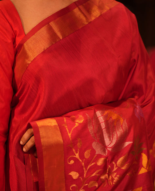 Red Uppada Silk Saree