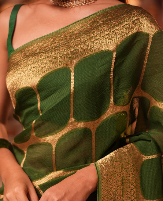 Green Fancy Organza