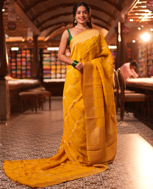 Yellow Fancy Organza