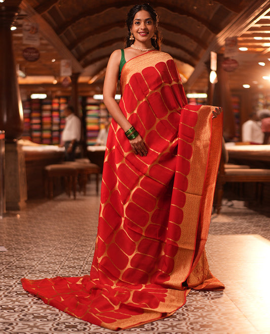 Red Fancy Organza