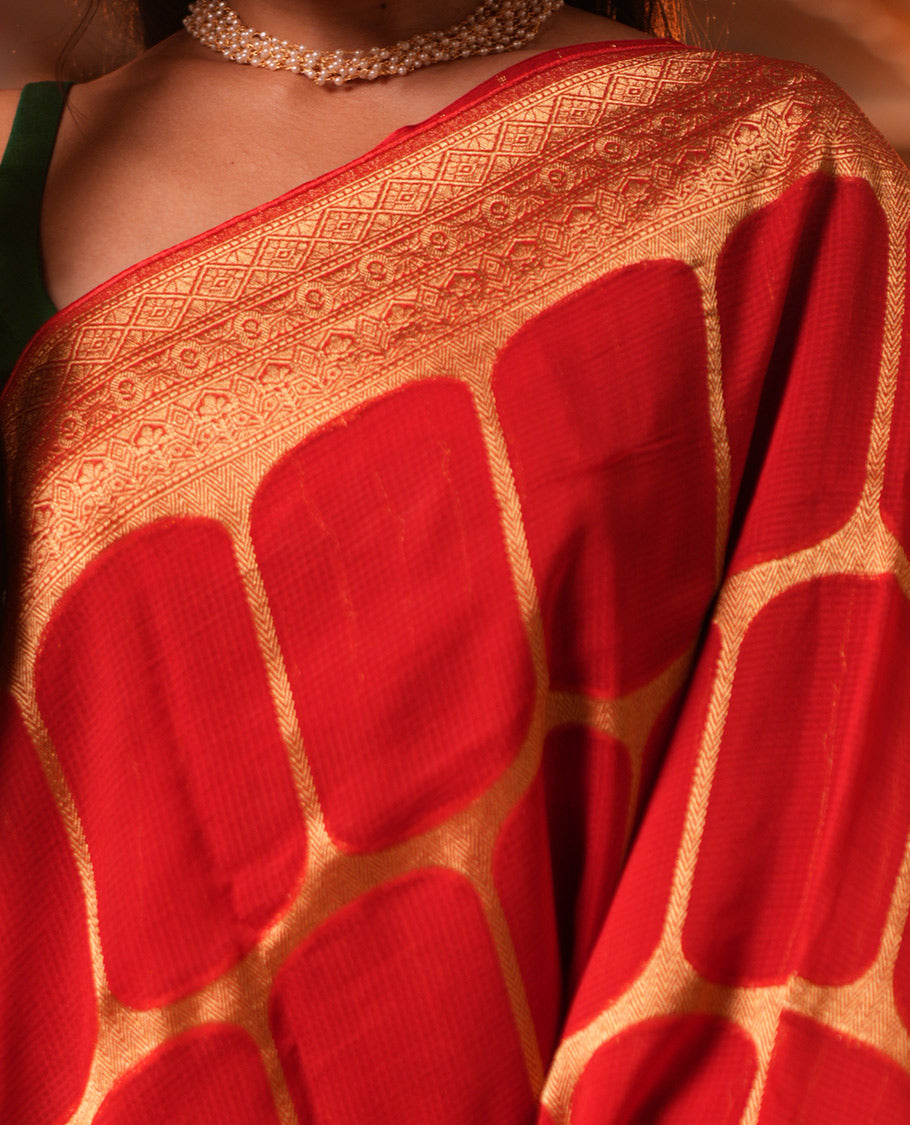Red Fancy Organza
