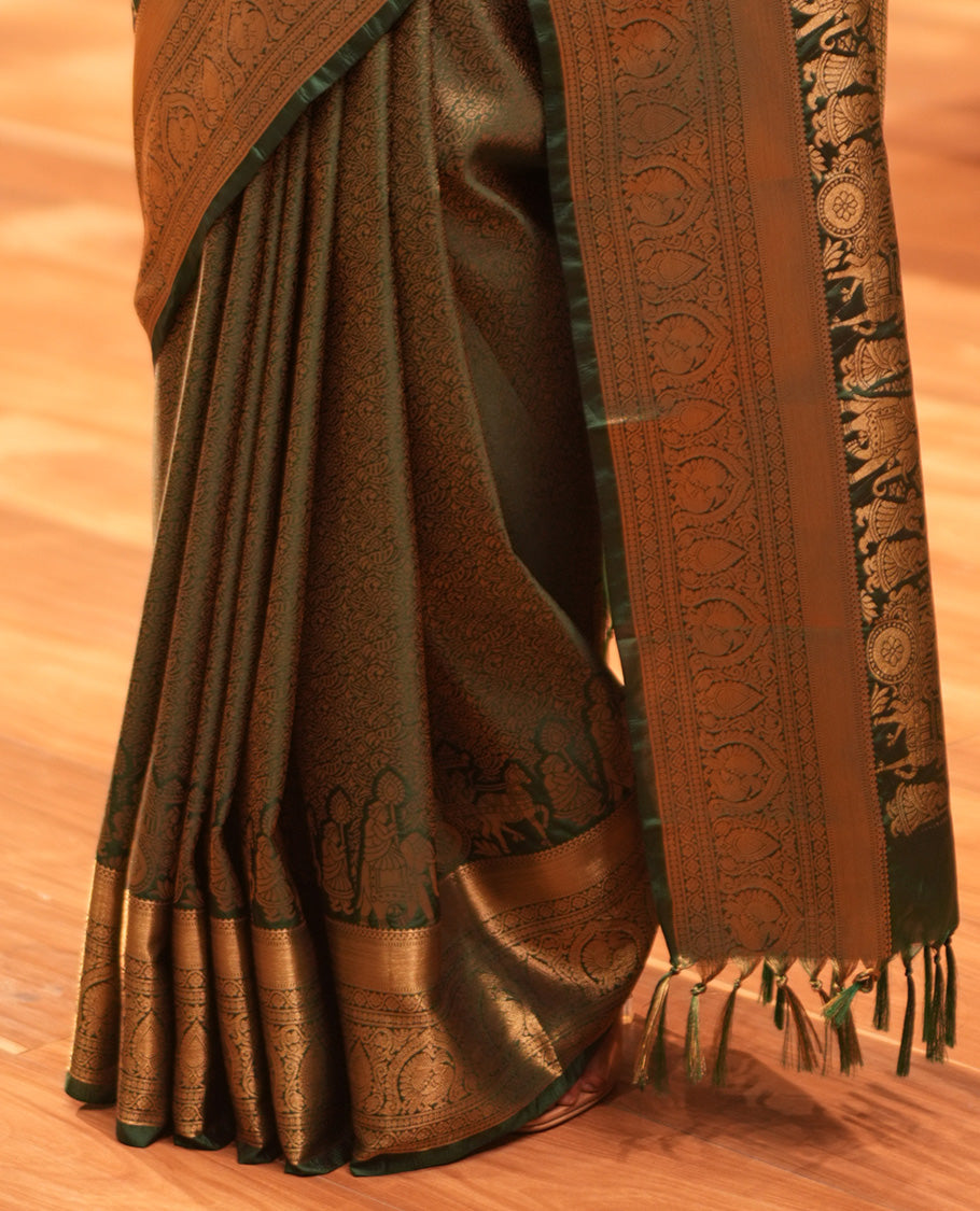 Green Jacquard Saree