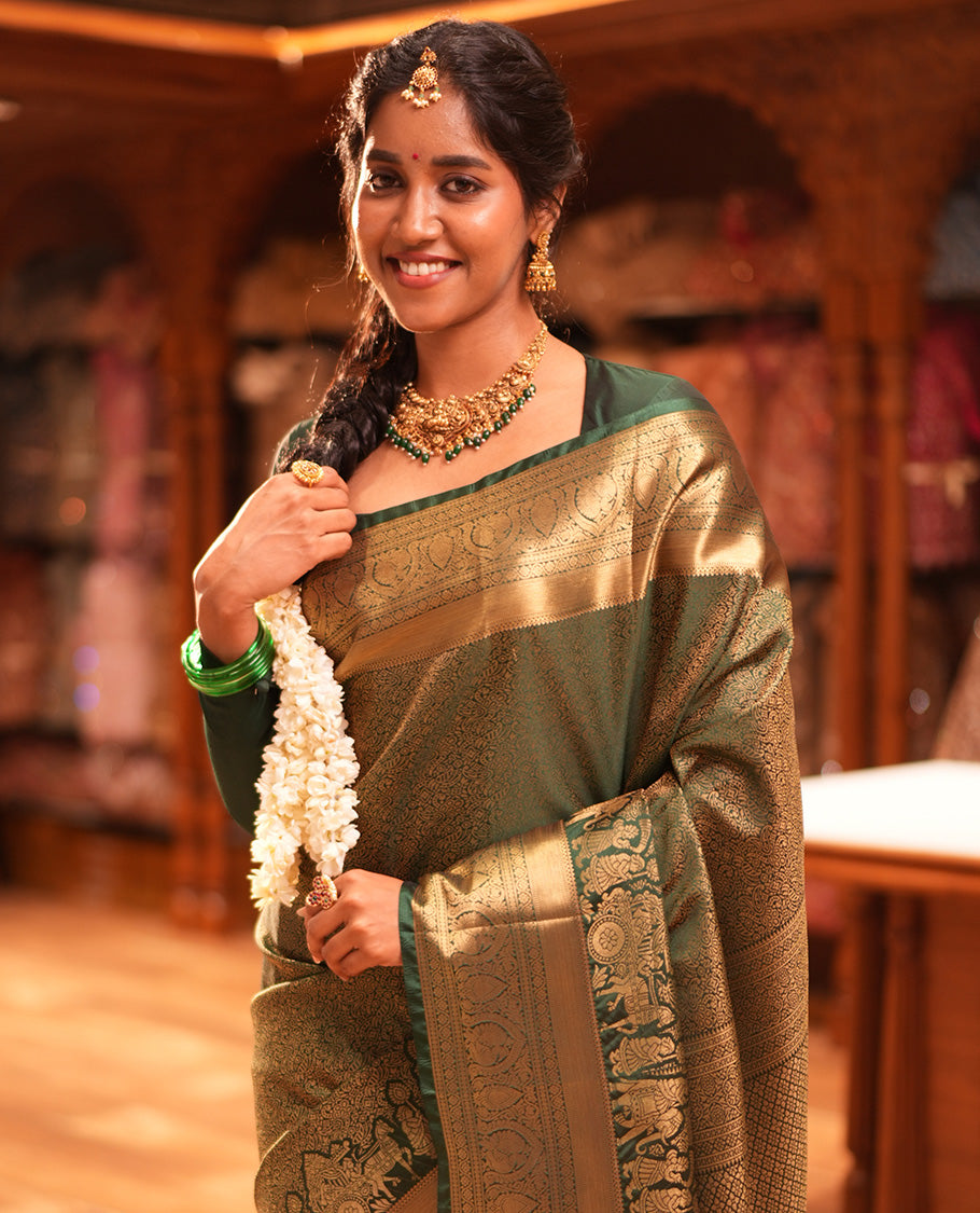 Green Jacquard Saree