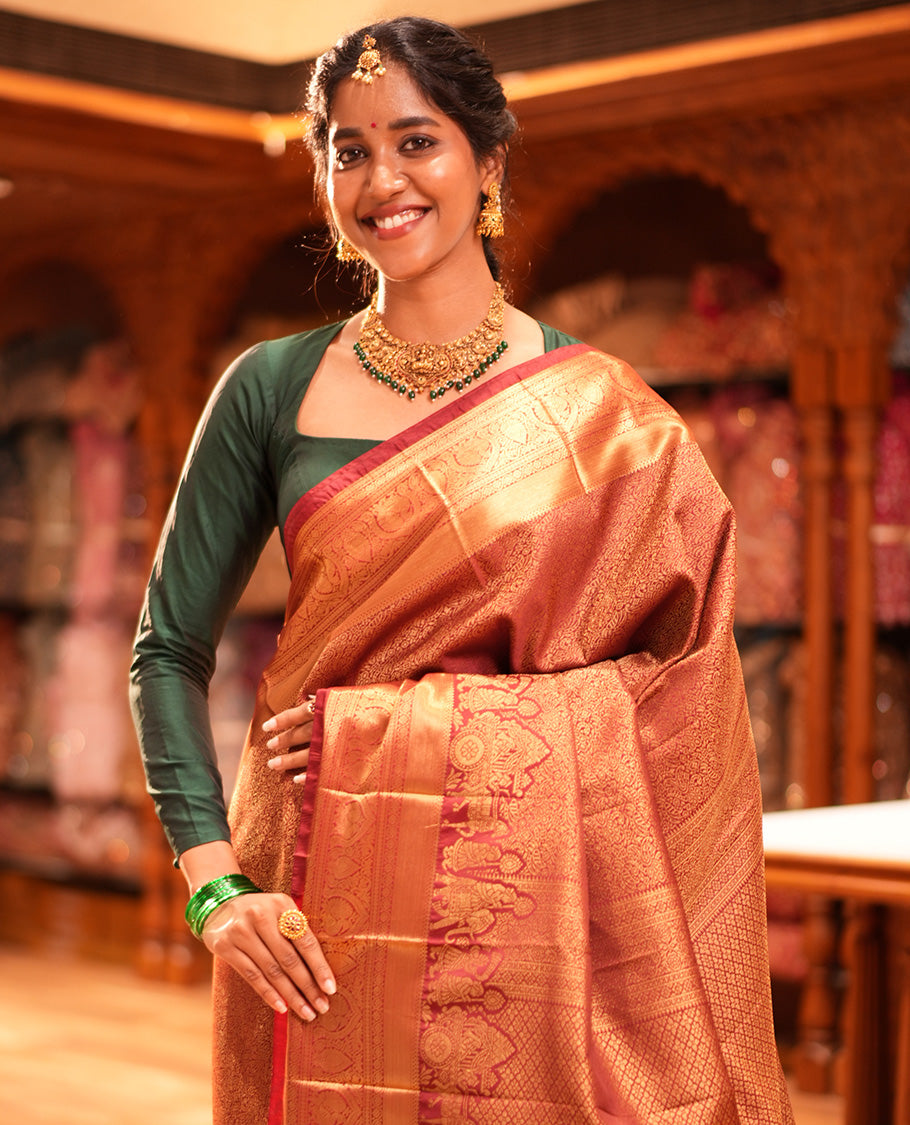Maroon Budget Saree