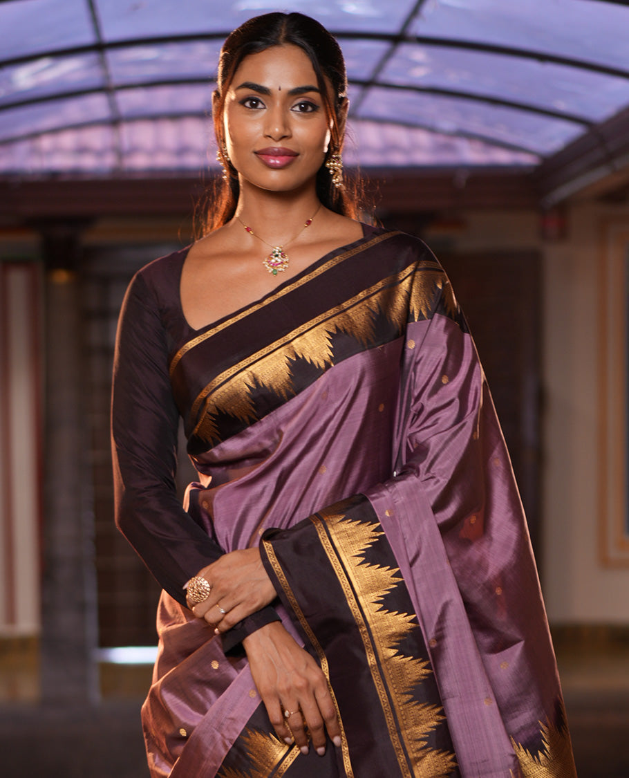 Onion-Brown Vasundhara Silk Saree