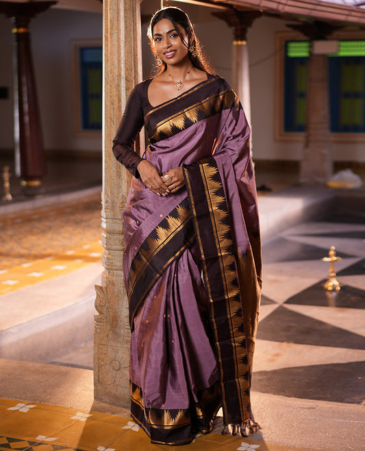 Onion-Brown Vasundhara Silk Saree