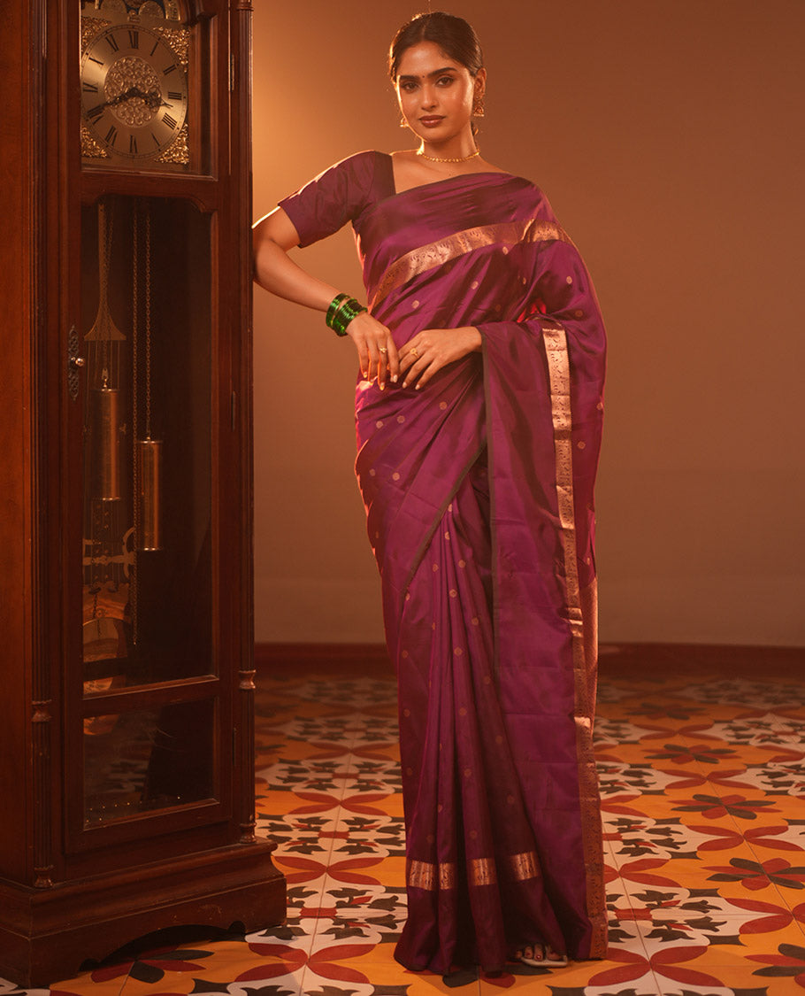 Magenta Vasundhara Lite Silk Mix Saree
