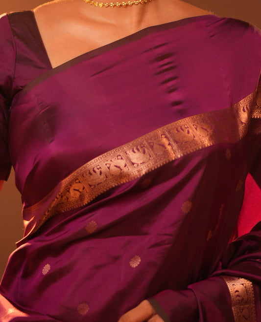 Magenta Vasundhara Lite Silk Mix Saree