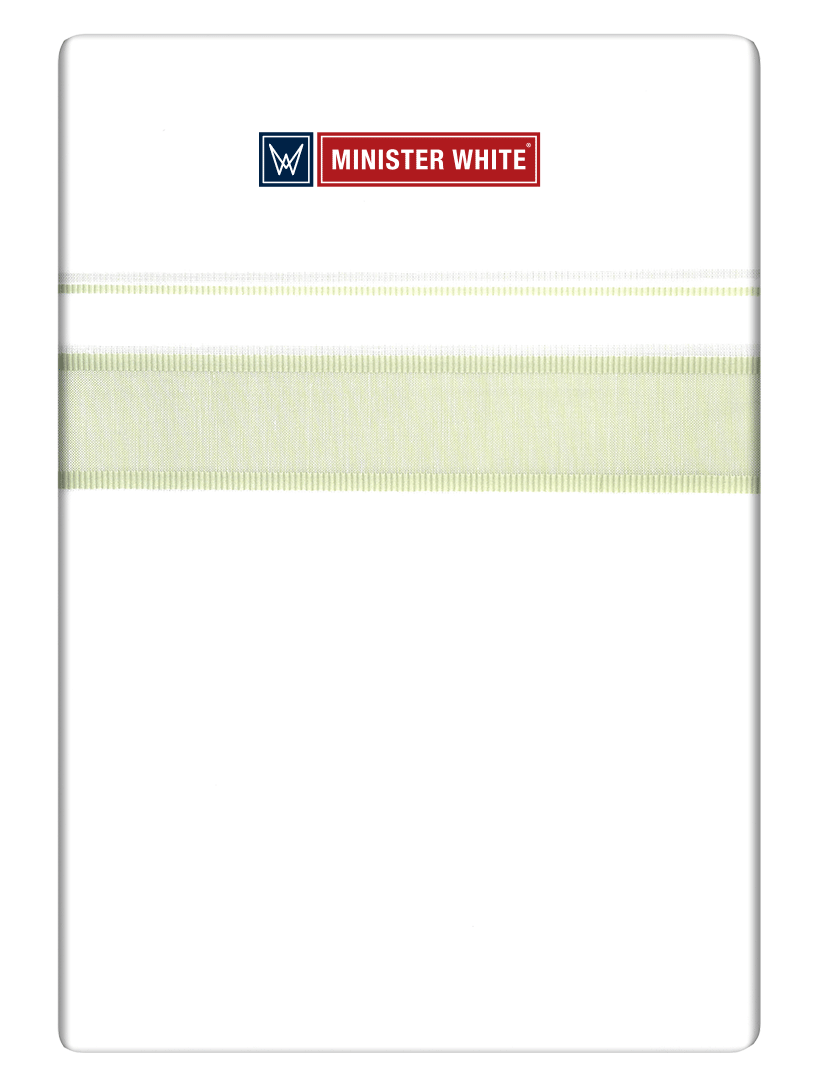 Mens Cotton White Double Layered Dhoti with Lime Green Fancy Kara - Malabar Star