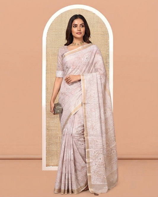 Chikku Manipuri Tussar Saree