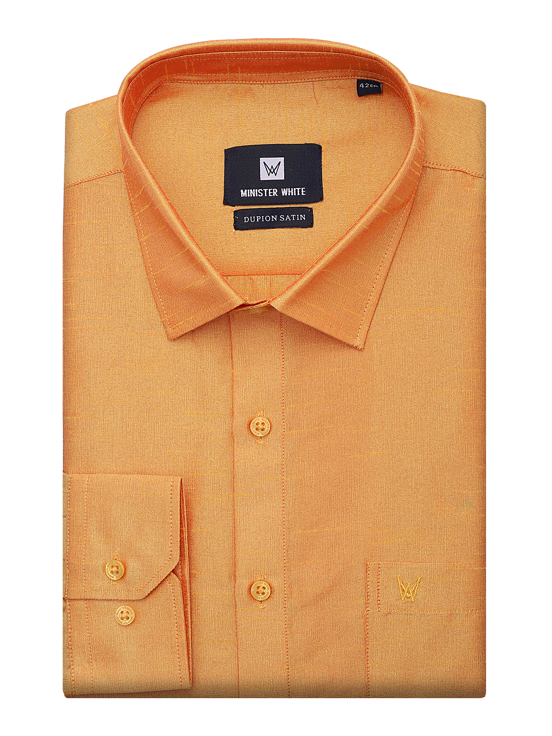 Mens Dupion Satin Regular Fit Gold Yellow Shirt