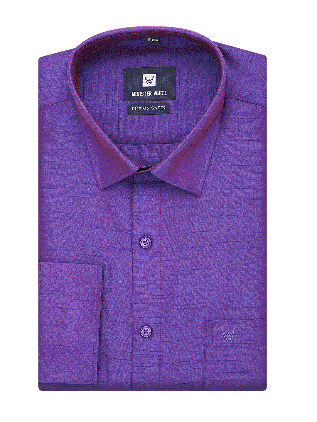 Mens Dupion Satin Regular Fit Dark Violet Colour Shirt