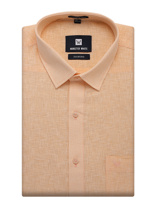 Mens Cotton Gold Colour Regular Fit Shirt Diamond
