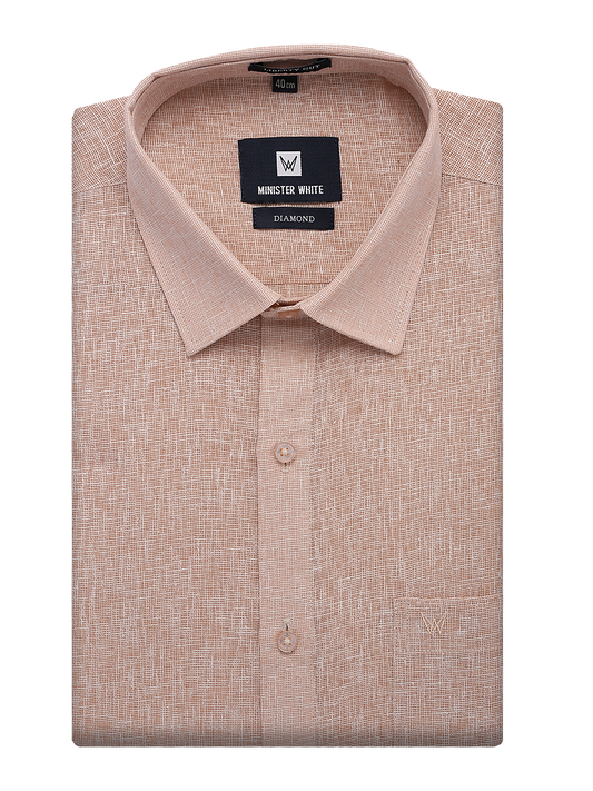 Mens Cotton Rust Colour Regular Fit Shirt Diamond