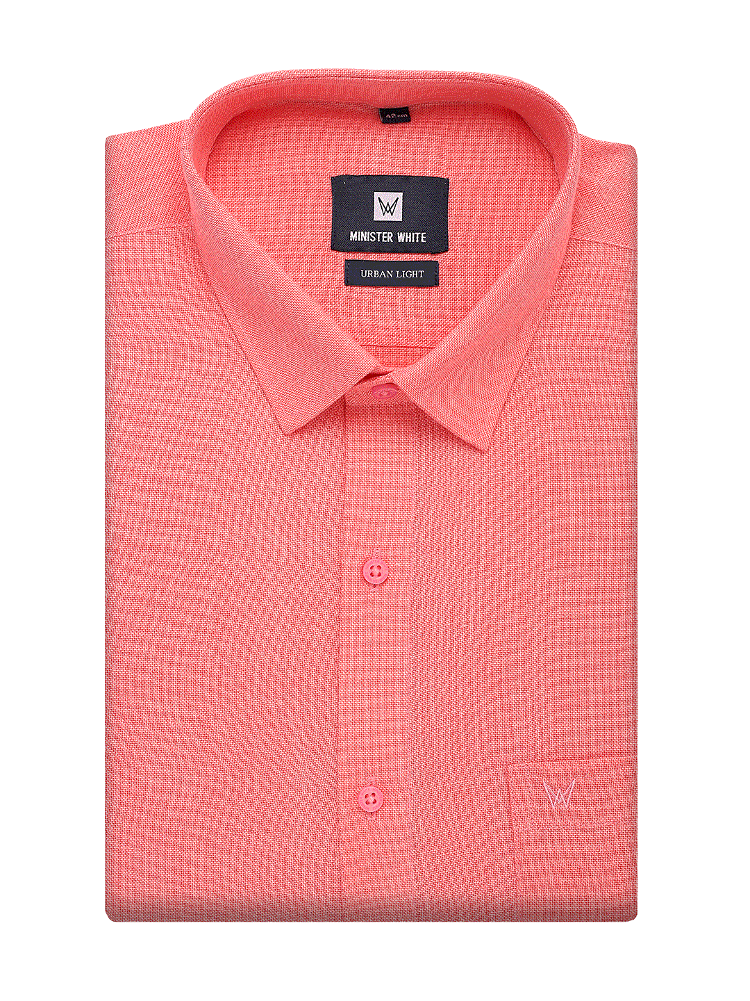 Mens Cotton Regular Fit Coral Colour Shirt Urban Light
