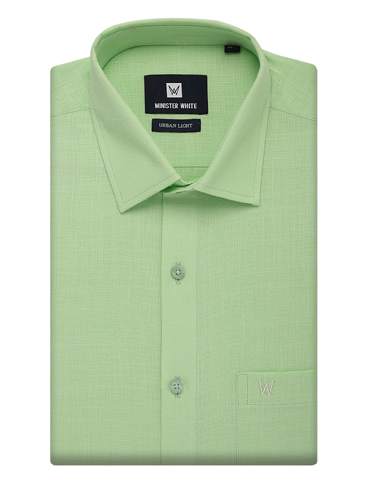 Mens Cotton Regular Fit Lime Colour Shirt Urban Light