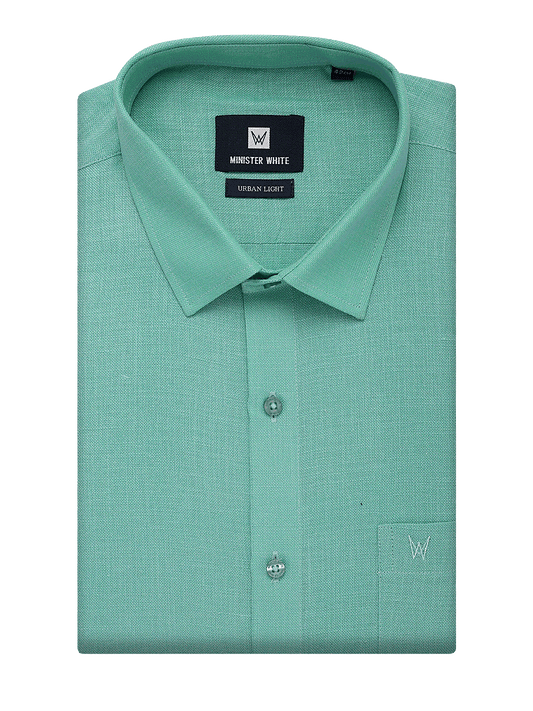 Mens Cotton Regular Fit Mint Colour Shirt Urban Light